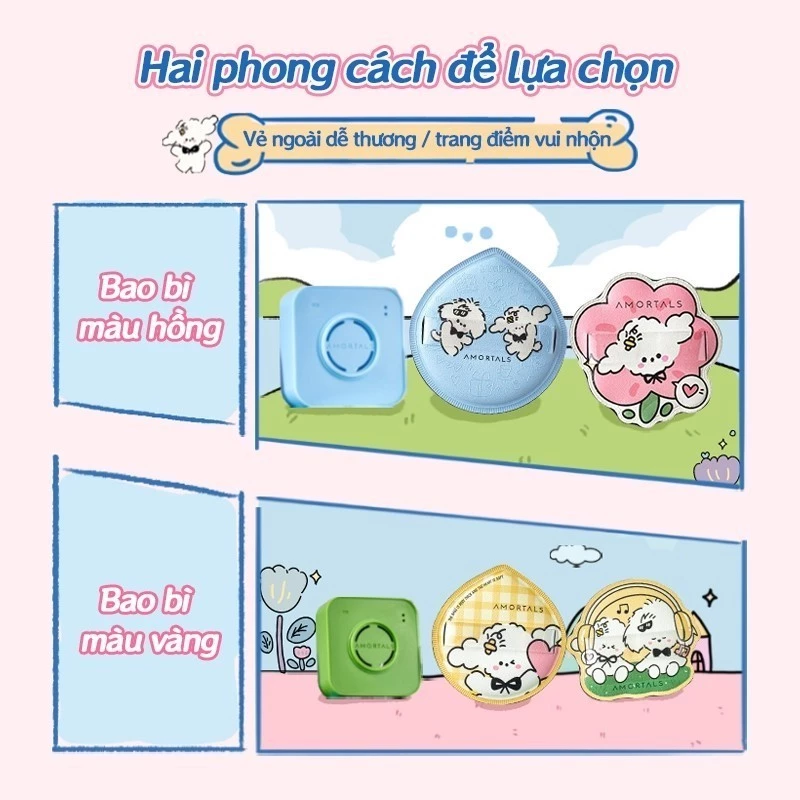 Bông Mút Trang Điểm Amortals Siêu Mềm Dễ Tán Kèm Hộp Đựng Mút Cao Cấp (Phiên Bản Cute Puppy) Bông Mút Trang Điểm Amortals Siêu Mềm Dễ Tán Kèm Hộp Đựng Mút Cao Cấp (Phiên Bản Cute Puppy)