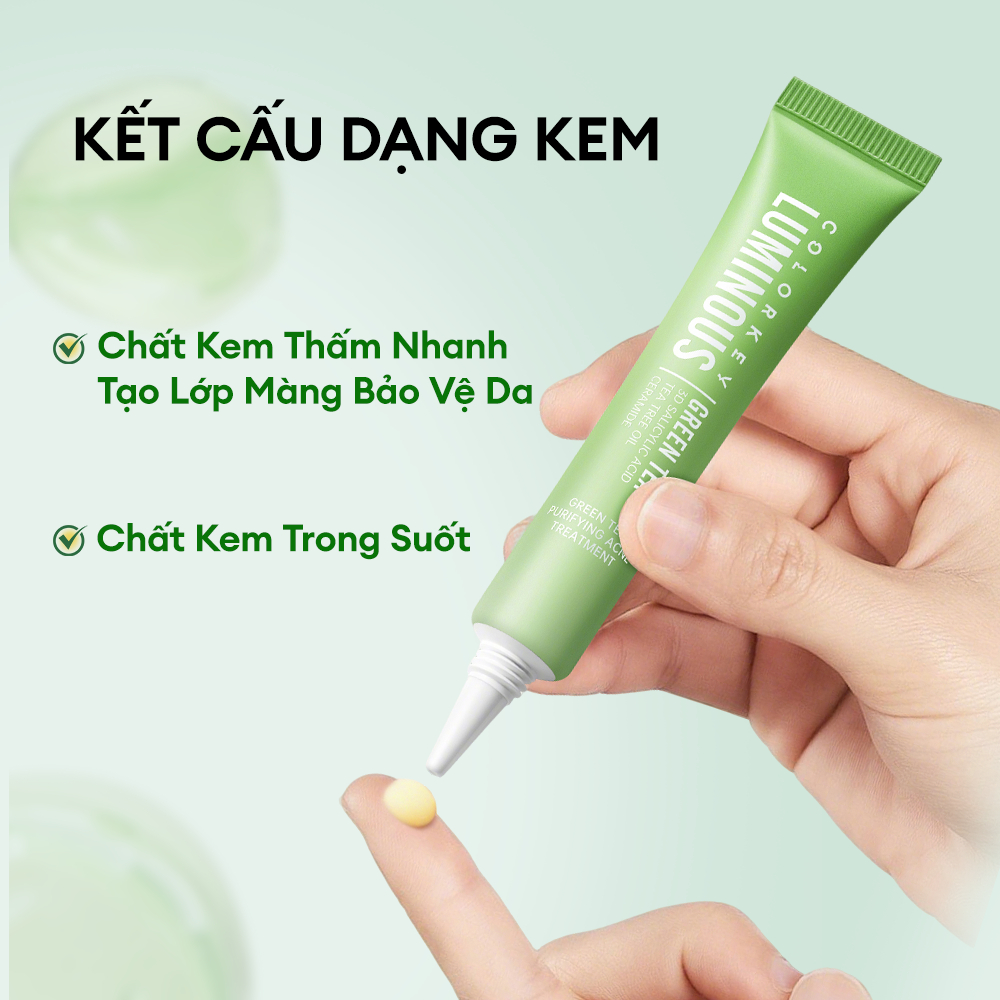 Kem Trị Mụn Colorkey Luminous Green Tea Purifying Acne Treatment 20g Kem Trị Mụn Colorkey Luminous Green Tea Purifying Acne Treatment 20g