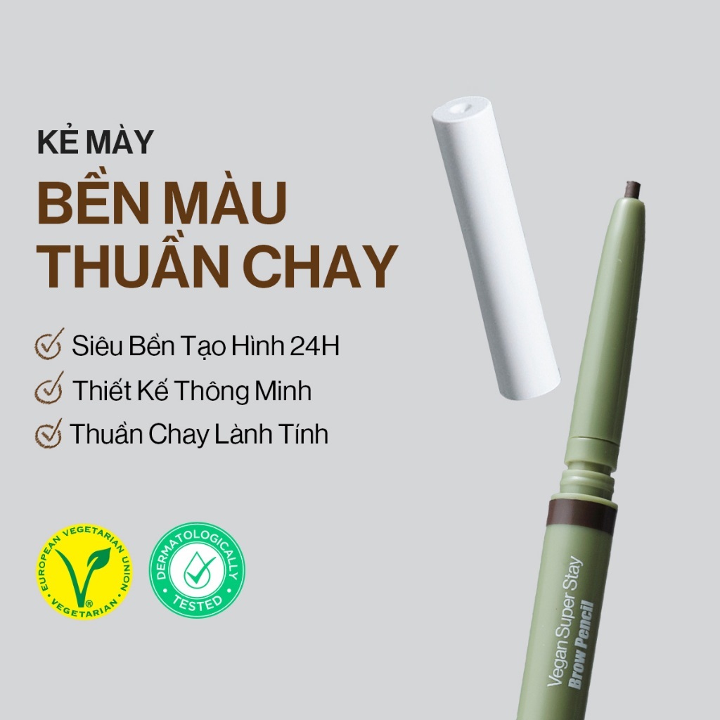 Chì Kẻ Mày Glamrr Q Vegan Super Stay Brow Pencil 0.08g Chì Kẻ Mày Glamrr Q Vegan Super Stay Brow Pencil 0.08g