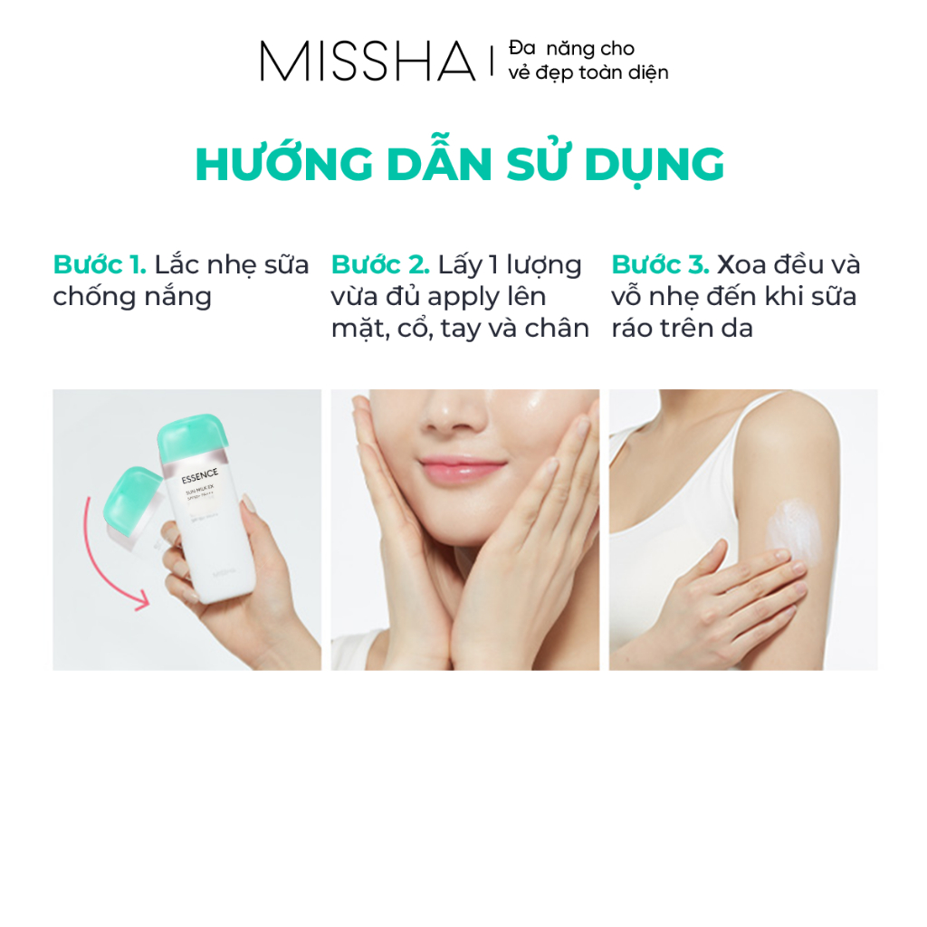 Kem Chống Nắng Missha Essence Sun Milk EX SPF50+ PA+++ 70ml Kem Chống Nắng Missha Essence Sun Milk EX SPF50+ PA+++ 70ml