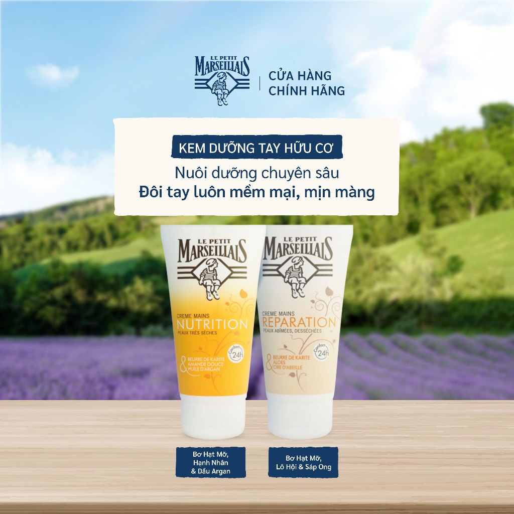 Kem Dưỡng Tay 24h Le Petit Marseillais 75ml Kem Dưỡng Tay 24h Le Petit Marseillais 75ml