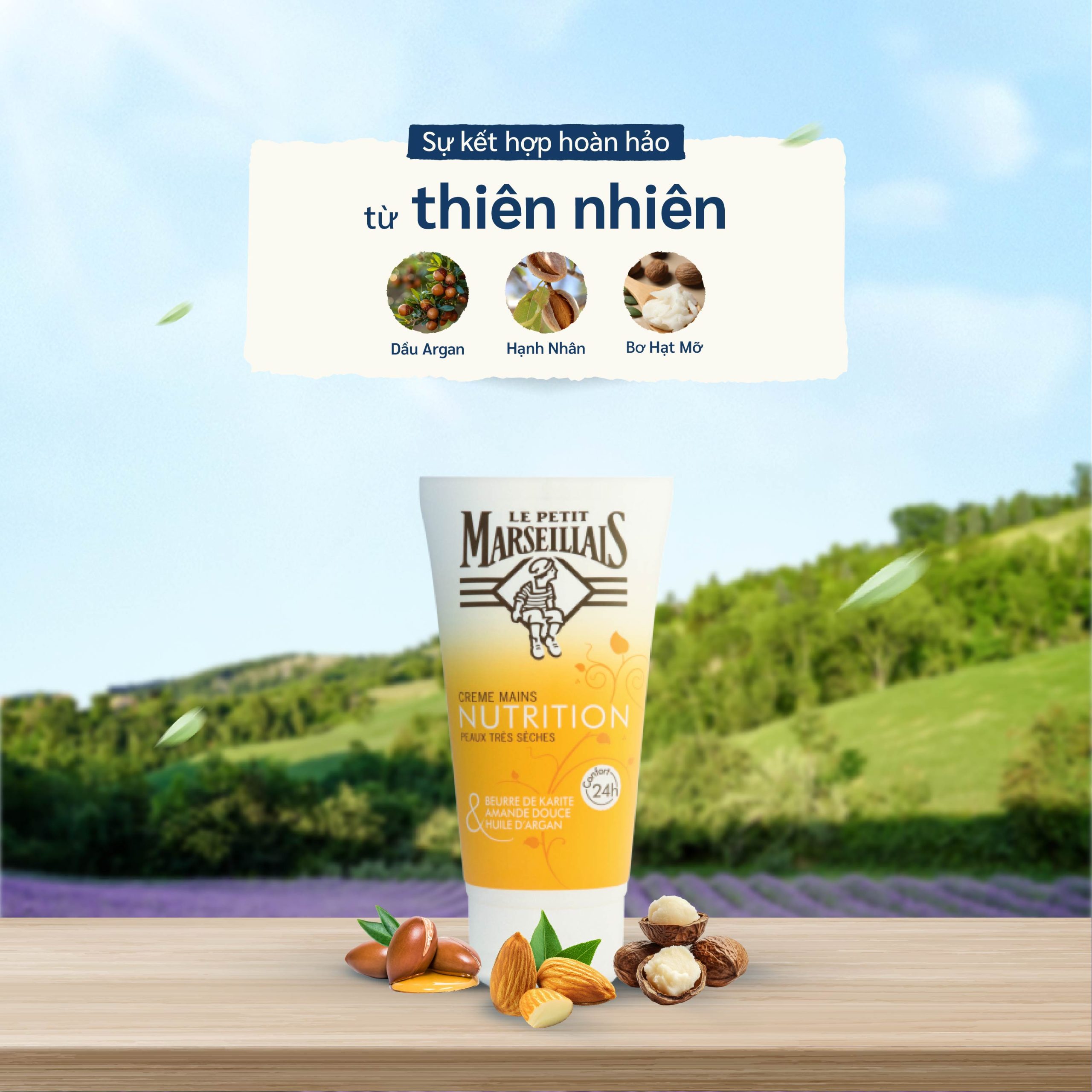 Kem Dưỡng Tay 24h Le Petit Marseillais 75ml Kem Dưỡng Tay 24h Le Petit Marseillais 75ml