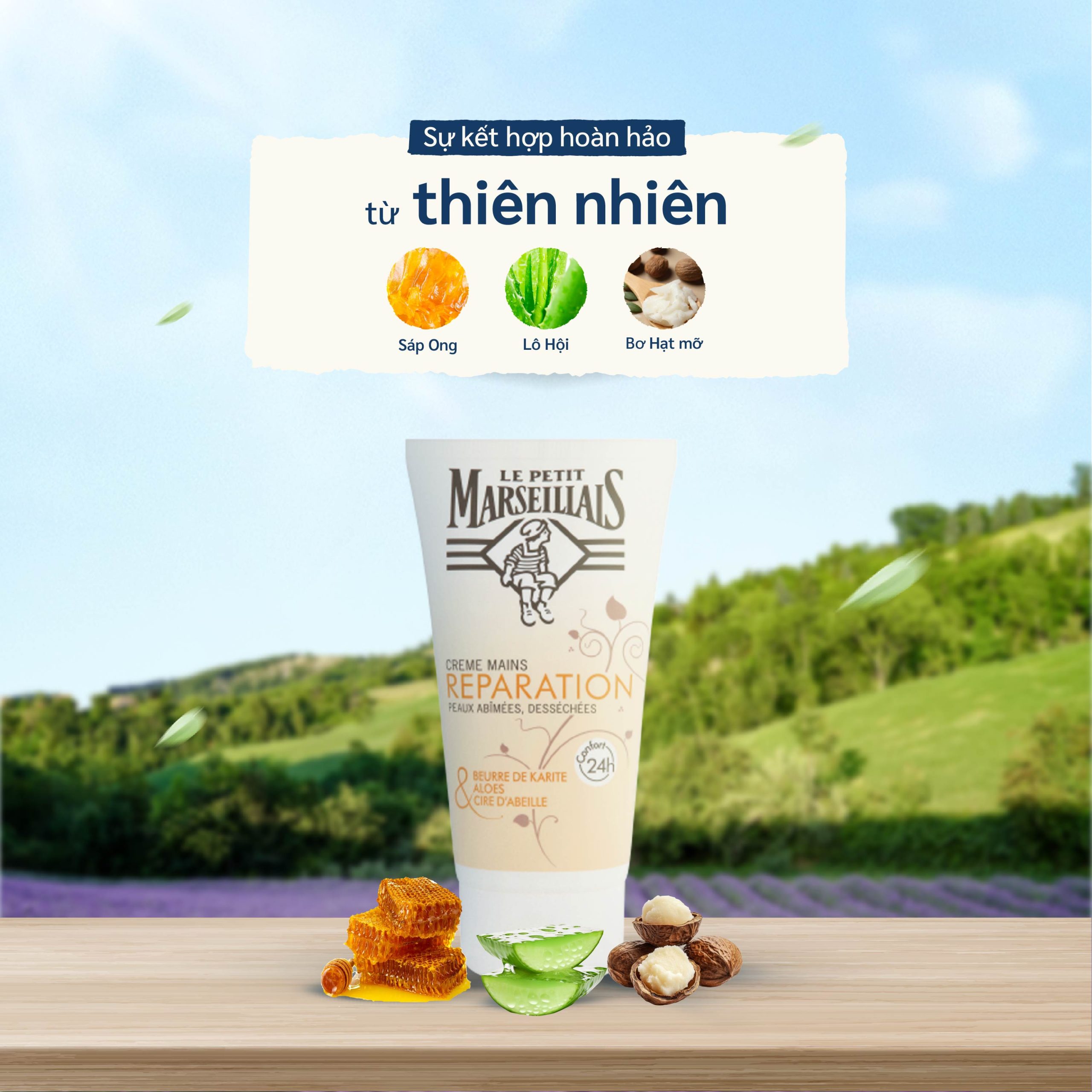 Kem Dưỡng Tay 24h Le Petit Marseillais 75ml Kem Dưỡng Tay 24h Le Petit Marseillais 75ml