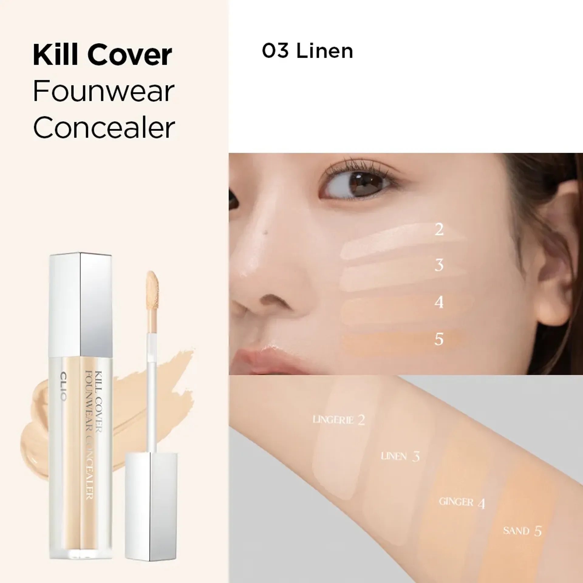 Che Khuyết Điểm Clio Kill Cover Founwear Concealer 6g Che Khuyết Điểm Clio Kill Cover Founwear Concealer 6g