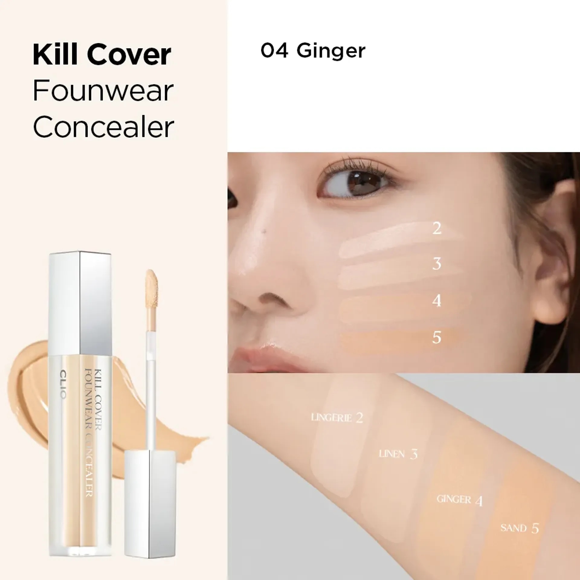 Che Khuyết Điểm Clio Kill Cover Founwear Concealer 6g Che Khuyết Điểm Clio Kill Cover Founwear Concealer 6g