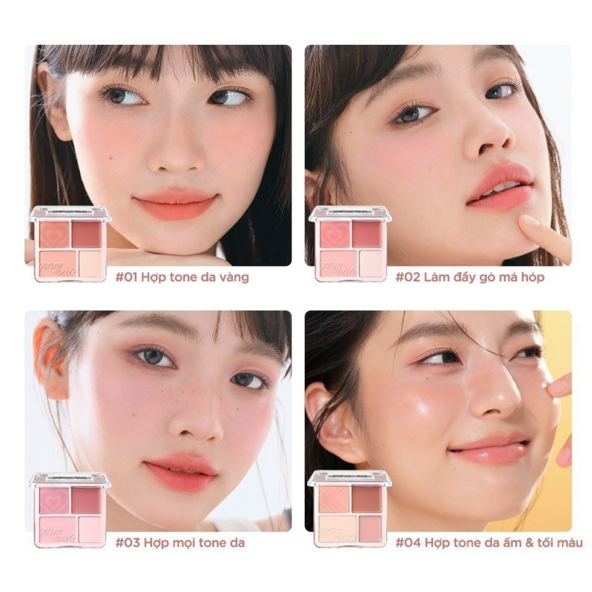 Phấn Má & Highlight Judydoll Palette 4 Ô 9g Phấn Má & Highlight Judydoll Palette 4 Ô 9g
