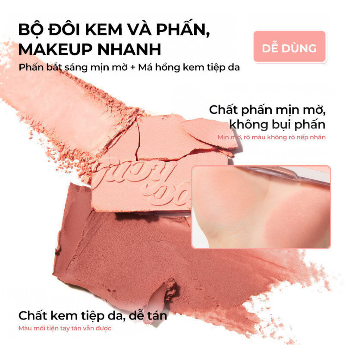 Phấn Má & Highlight Judydoll Palette 4 Ô 9g Phấn Má & Highlight Judydoll Palette 4 Ô 9g