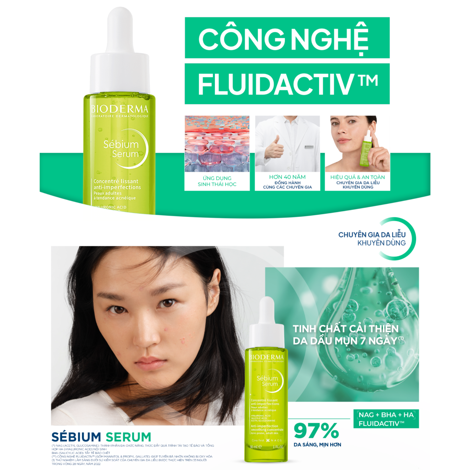 Tinh Chất Sáng Da Mờ Thâm Bioderma Sébium Serum 30ml Tinh Chất Sáng Da Mờ Thâm Bioderma Sébium Serum 30ml