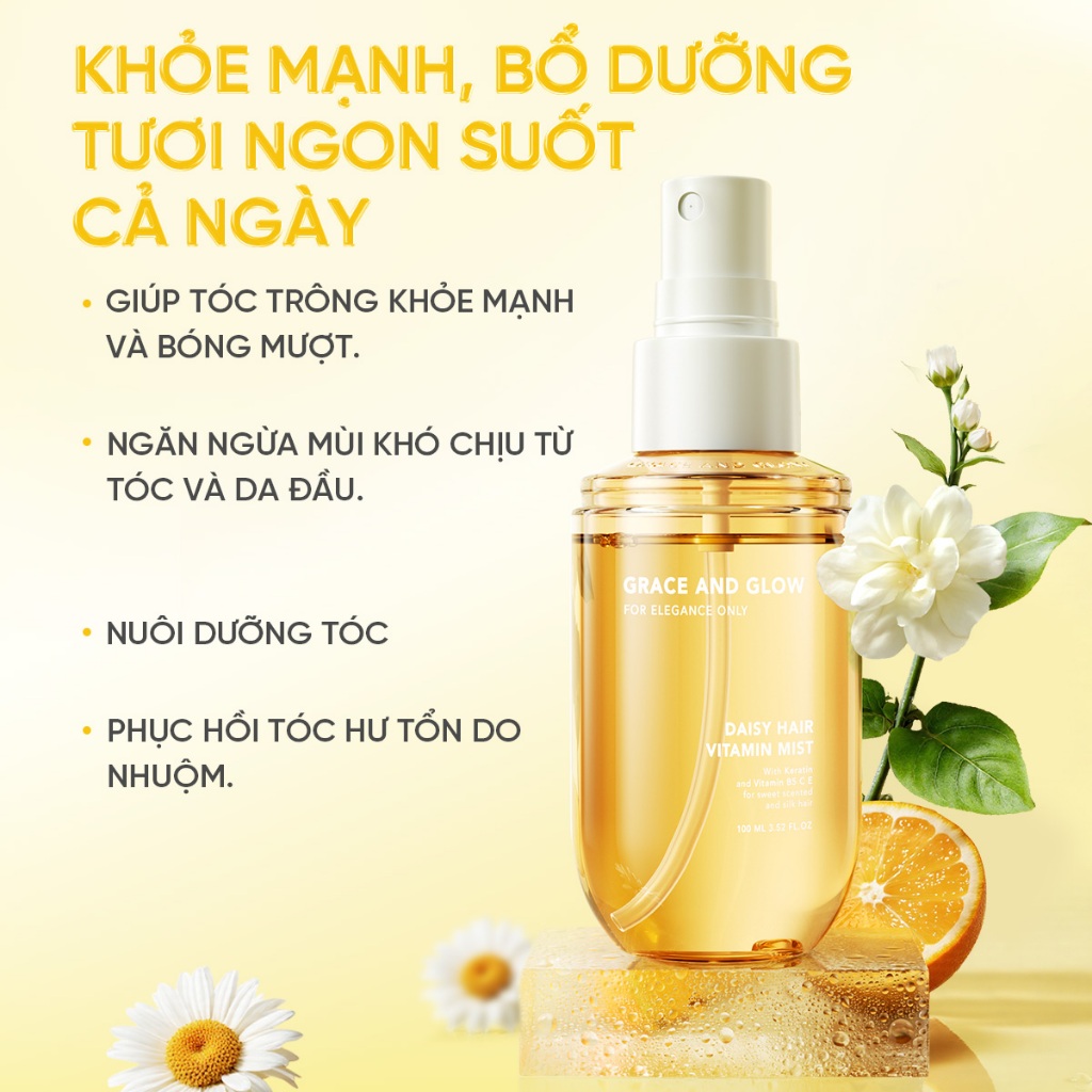 Xịt Dưỡng Tóc Grace And Glow Hair Mist Spray 100ml Xịt Dưỡng Tóc Grace And Glow Hair Mist Spray 100ml