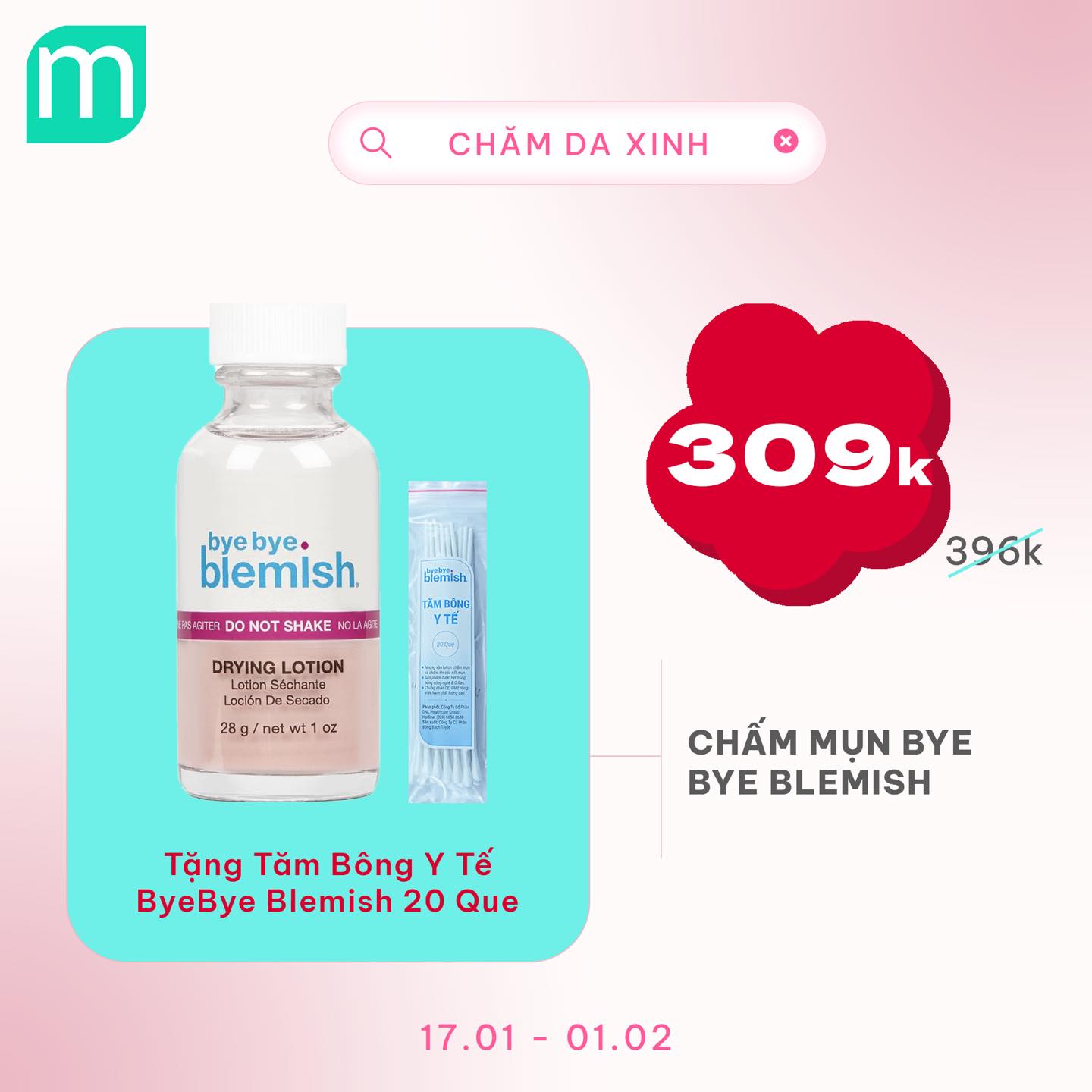 CHĂM DA XINH, LUNG LINH ĐÓN TẾT UP TO 68%
