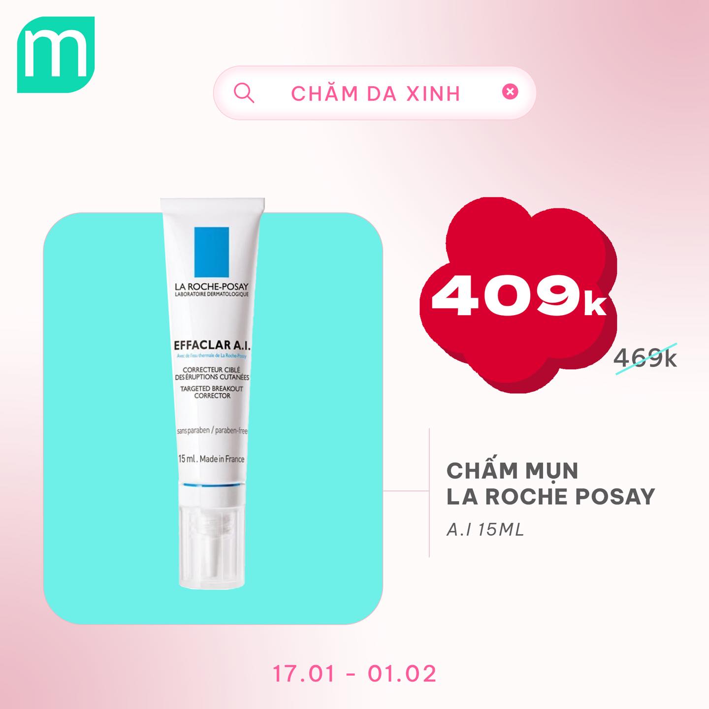 CHĂM DA XINH, LUNG LINH ĐÓN TẾT UP TO 68%