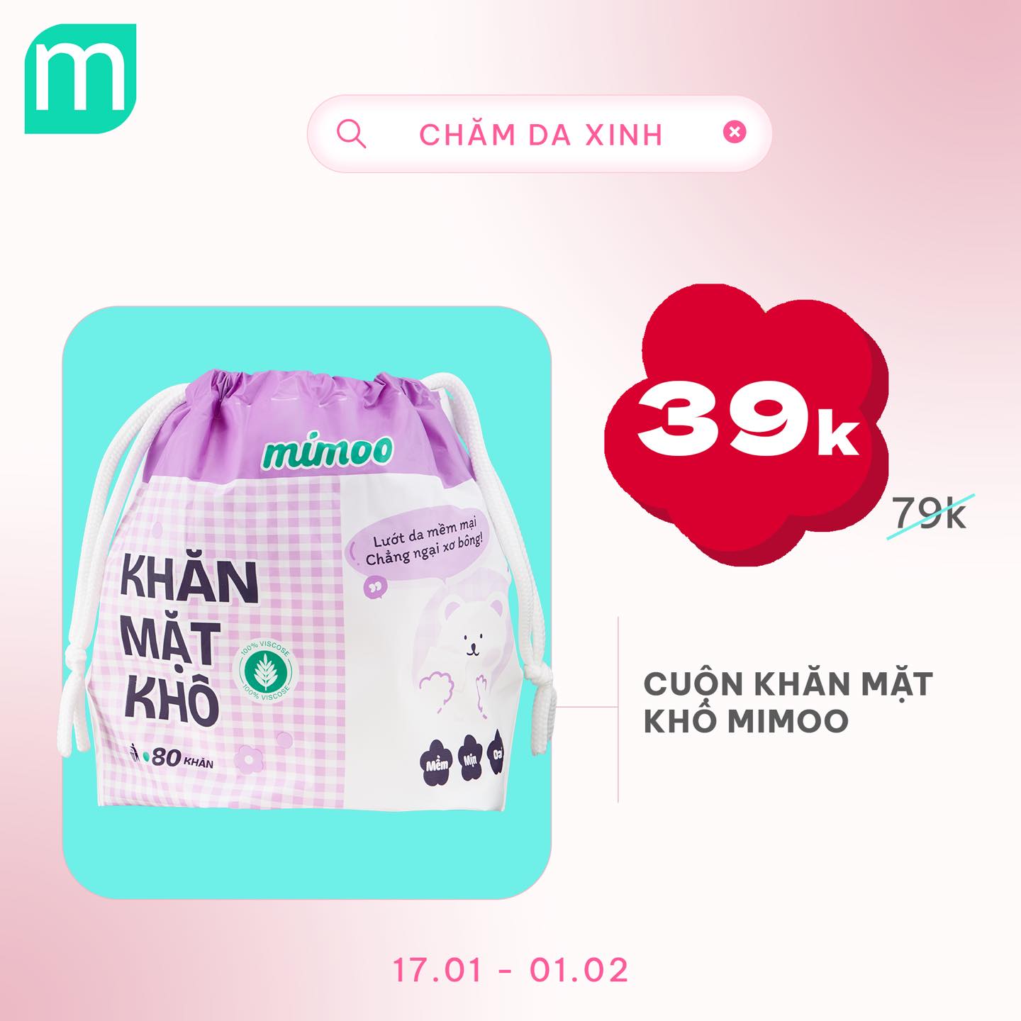 CHĂM DA XINH, LUNG LINH ĐÓN TẾT UP TO 68%