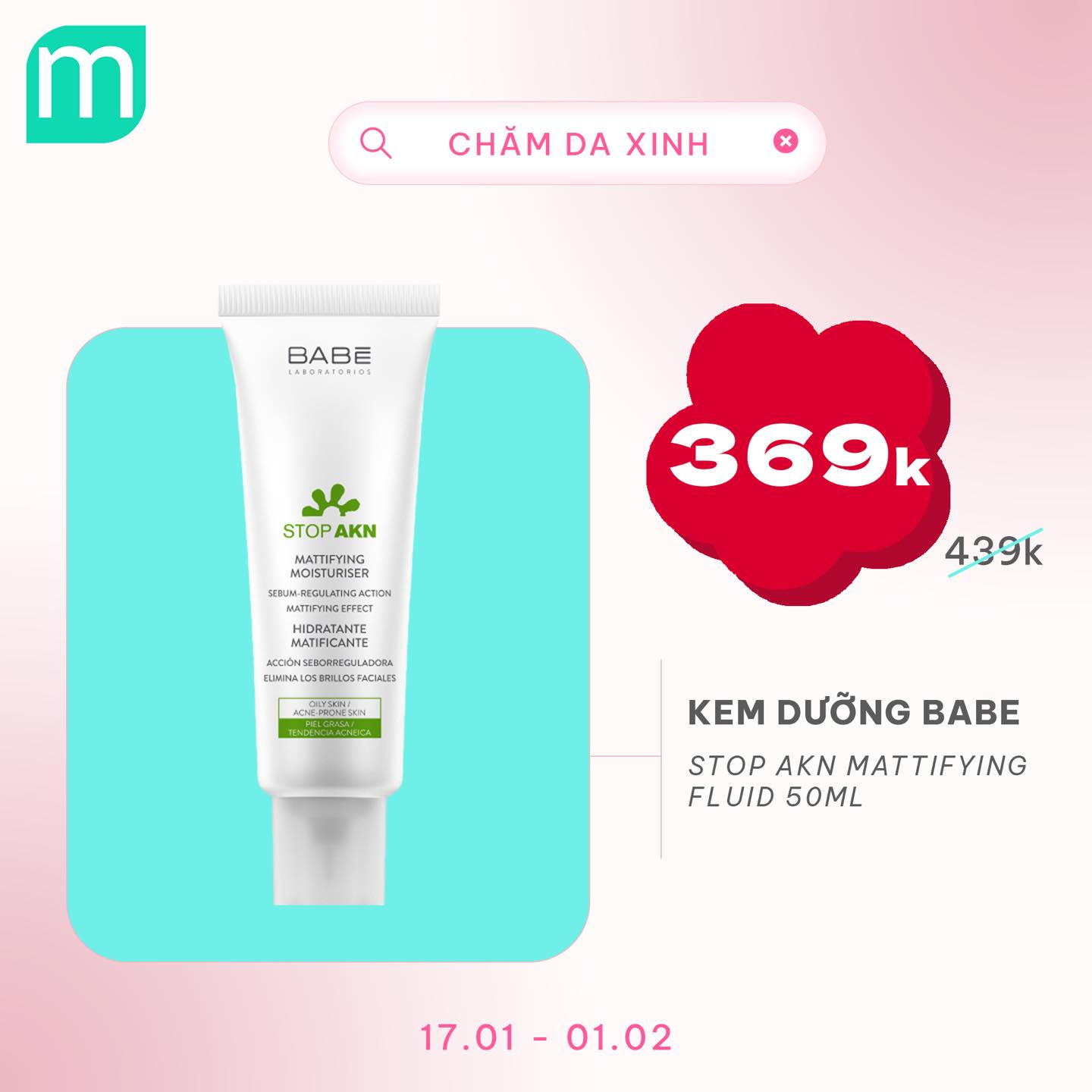 CHĂM DA XINH, LUNG LINH ĐÓN TẾT UP TO 68%