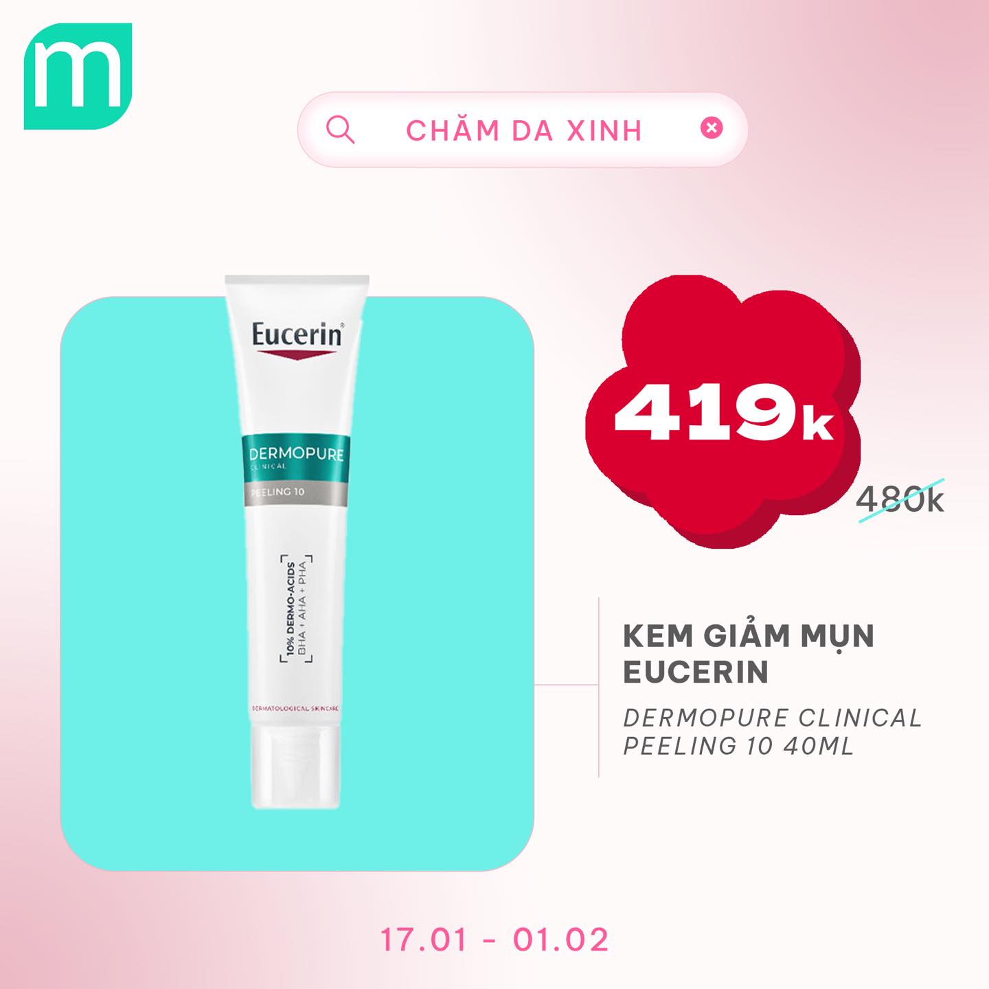 CHĂM DA XINH, LUNG LINH ĐÓN TẾT UP TO 68%