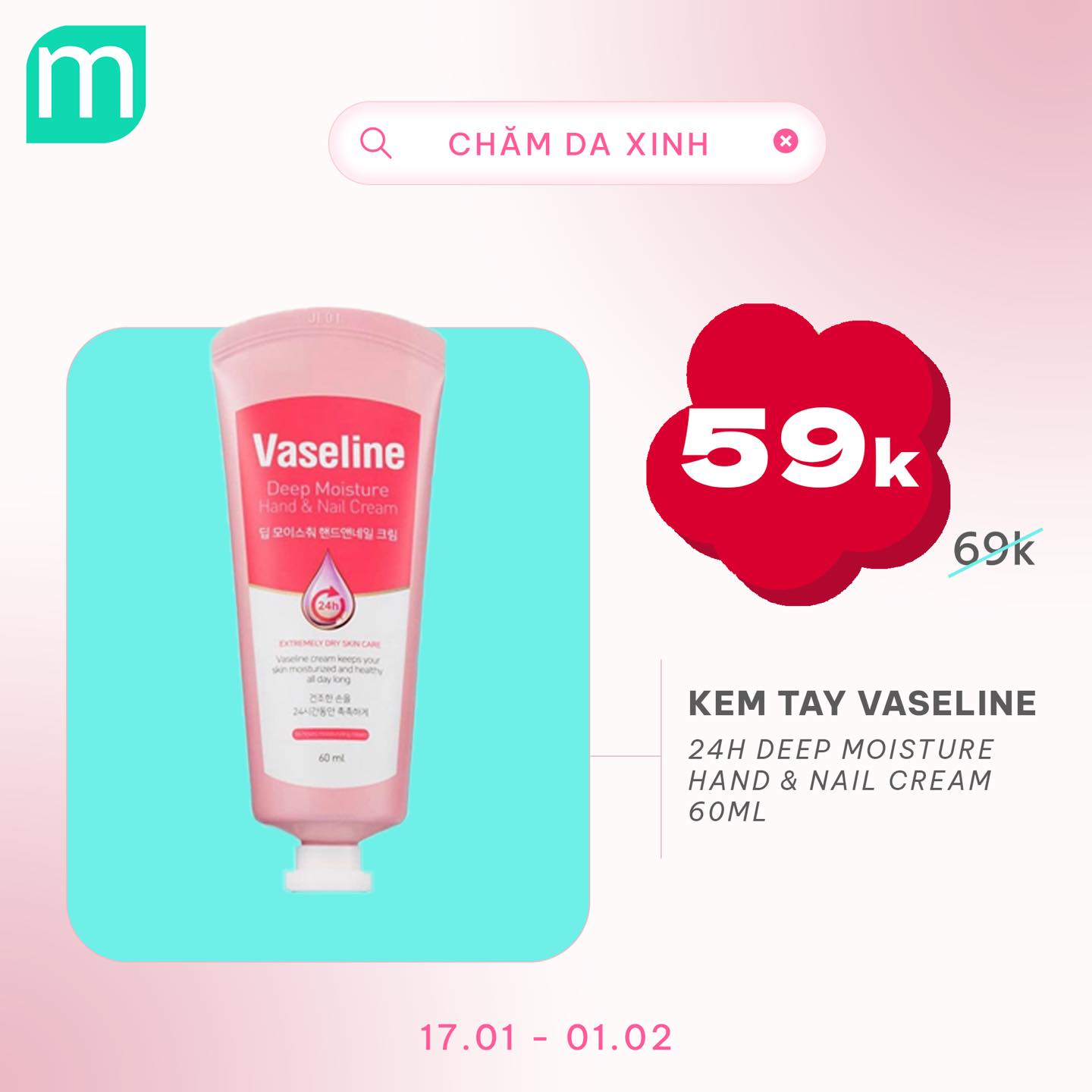 CHĂM DA XINH, LUNG LINH ĐÓN TẾT UP TO 68%