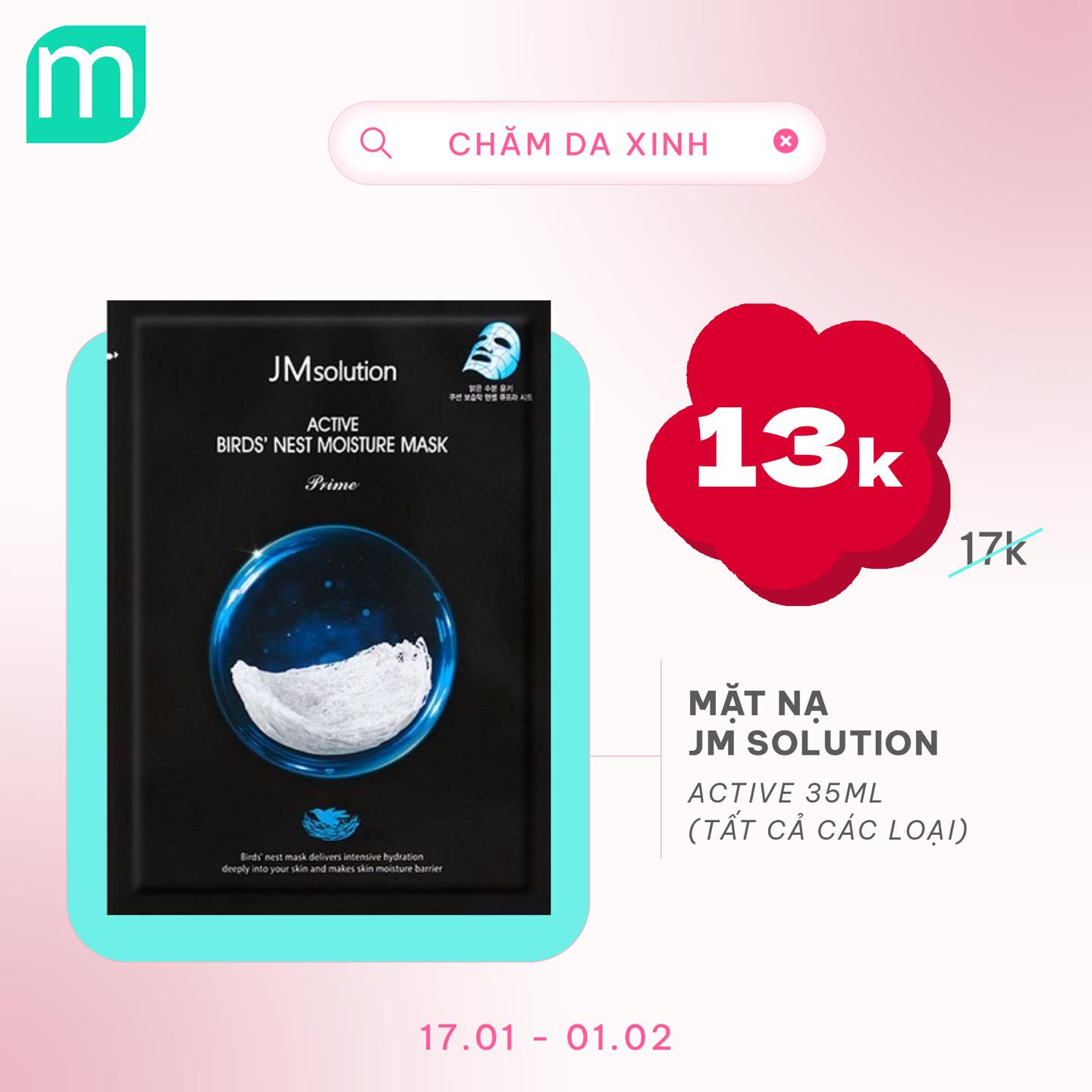CHĂM DA XINH, LUNG LINH ĐÓN TẾT UP TO 68%