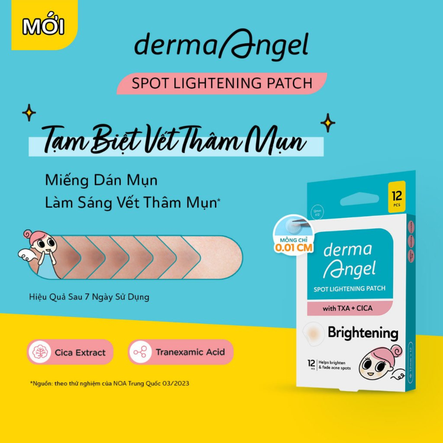 Miếng Dán Mụn Derma Angel Spot Lightening Patch 12 Miếng Miếng Dán Mụn Derma Angel Spot Lightening Patch 12 Miếng