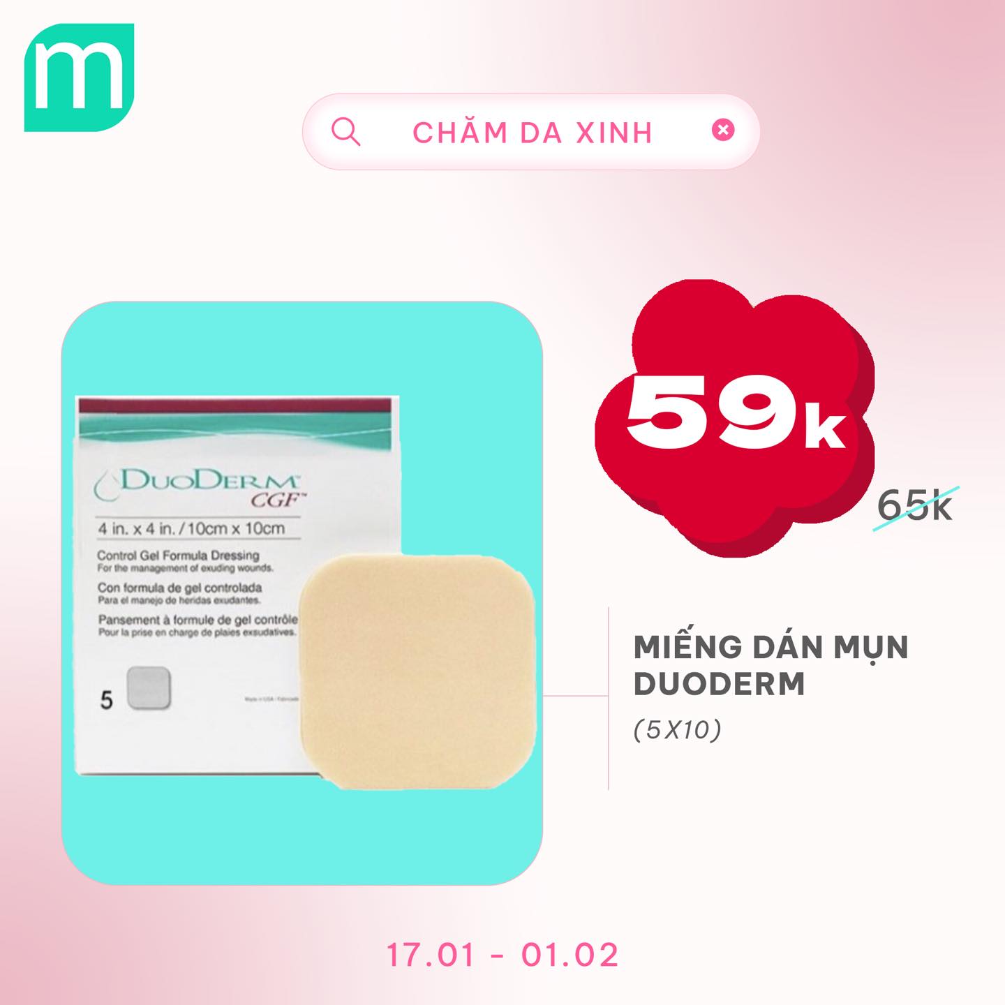CHĂM DA XINH, LUNG LINH ĐÓN TẾT UP TO 68%