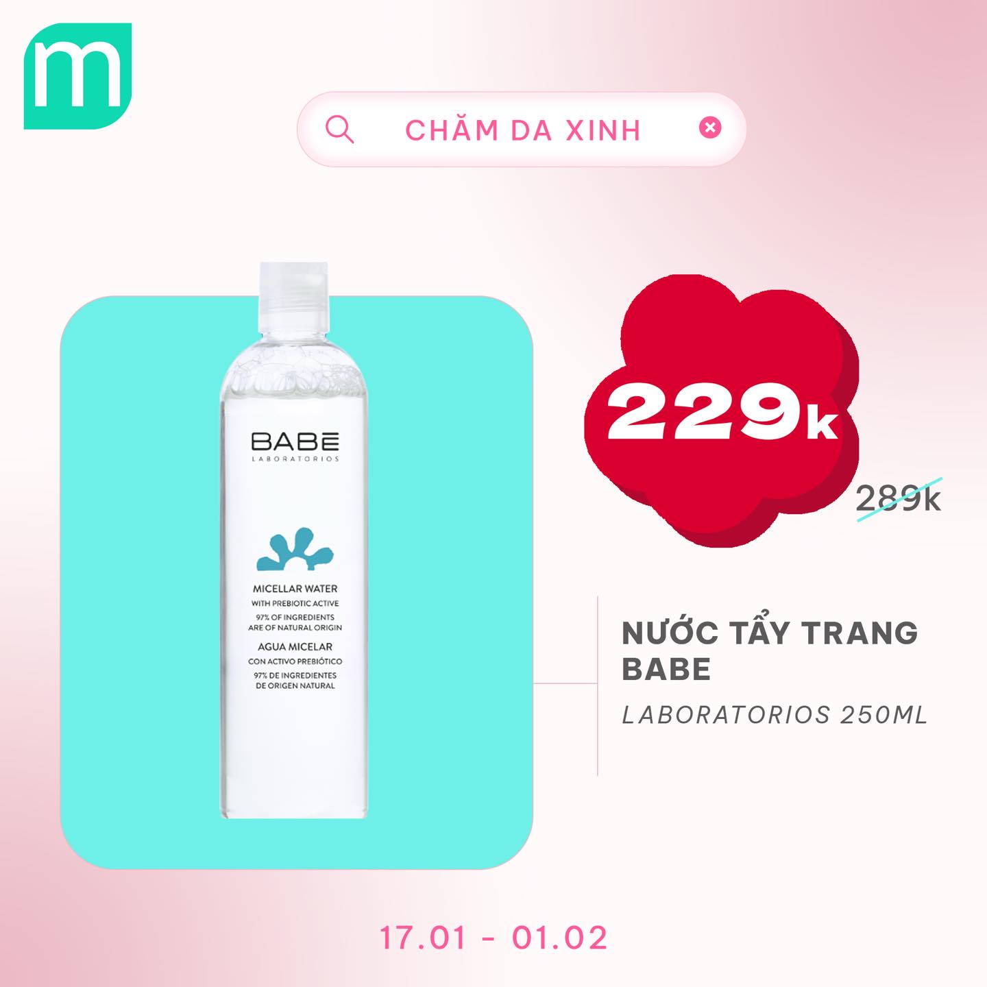 CHĂM DA XINH, LUNG LINH ĐÓN TẾT UP TO 68%