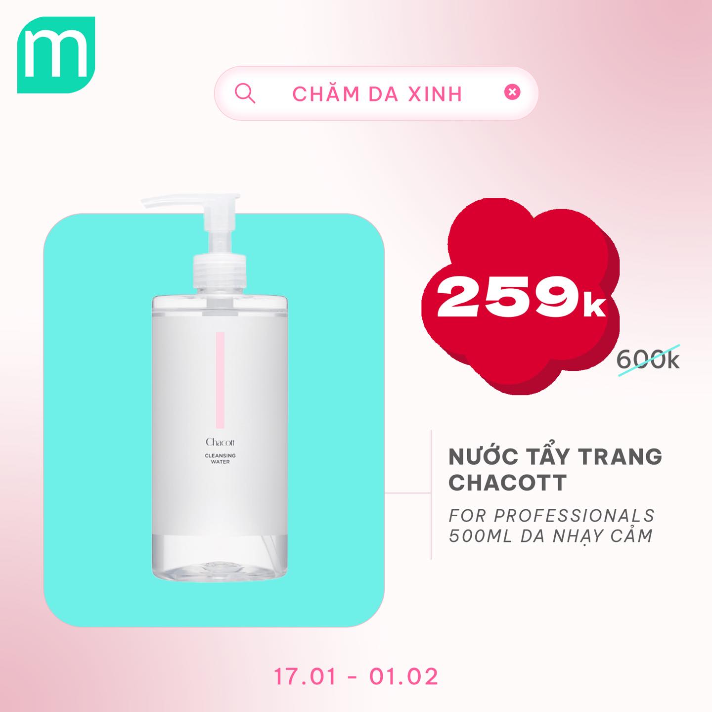 CHĂM DA XINH, LUNG LINH ĐÓN TẾT UP TO 68%