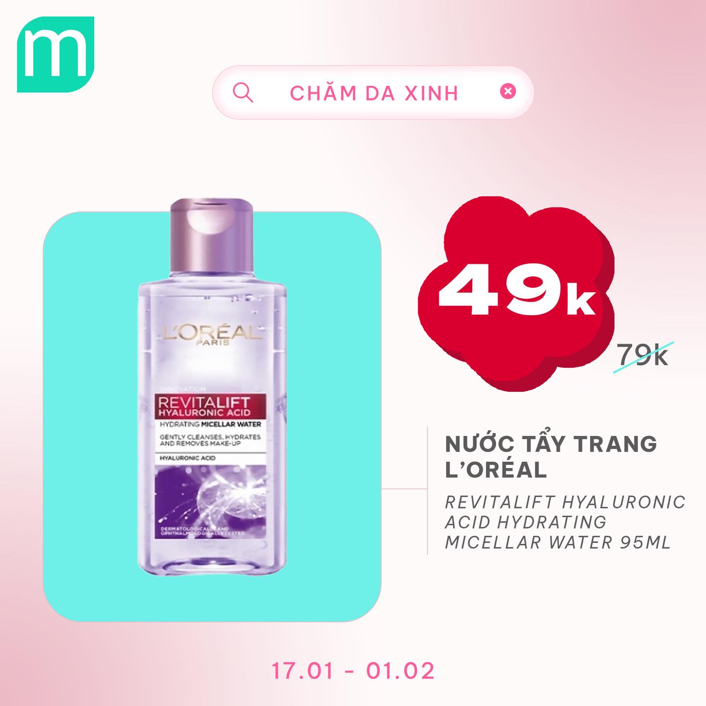 CHĂM DA XINH, LUNG LINH ĐÓN TẾT UP TO 68%