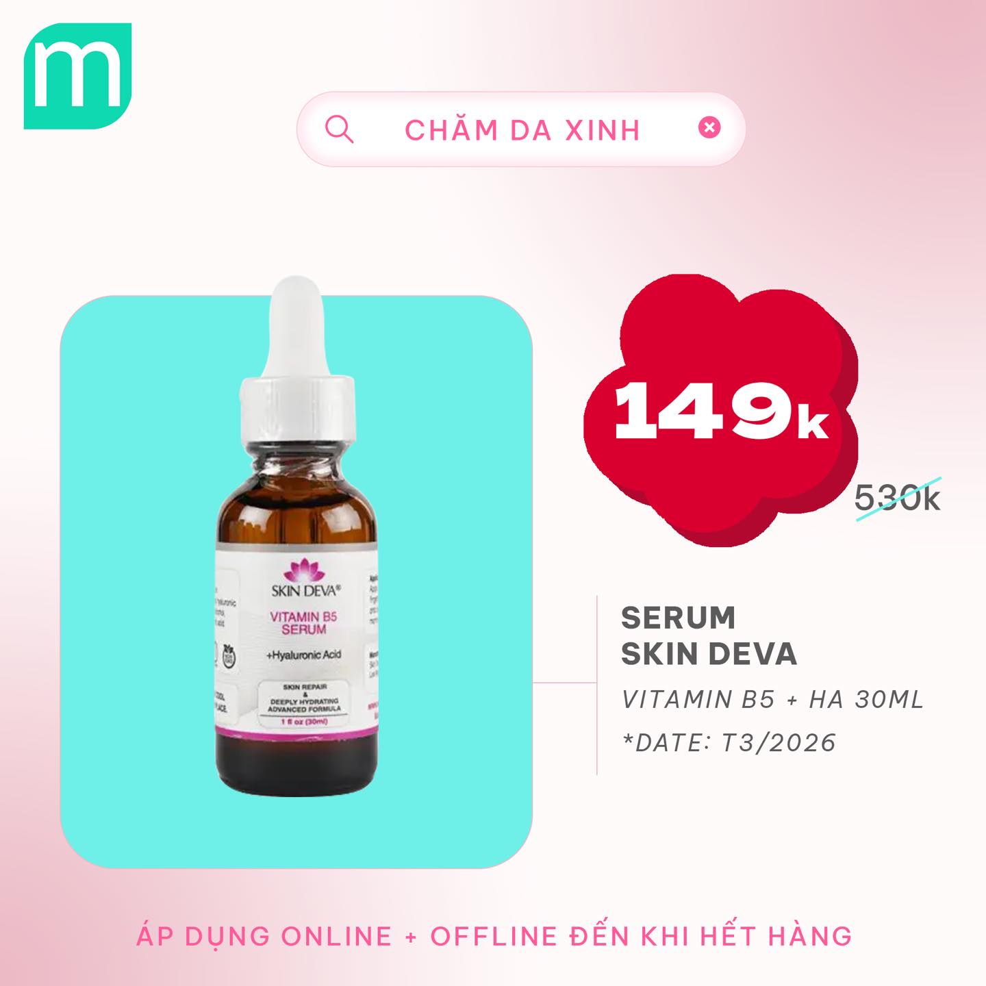 CHĂM DA XINH, LUNG LINH ĐÓN TẾT UP TO 68%