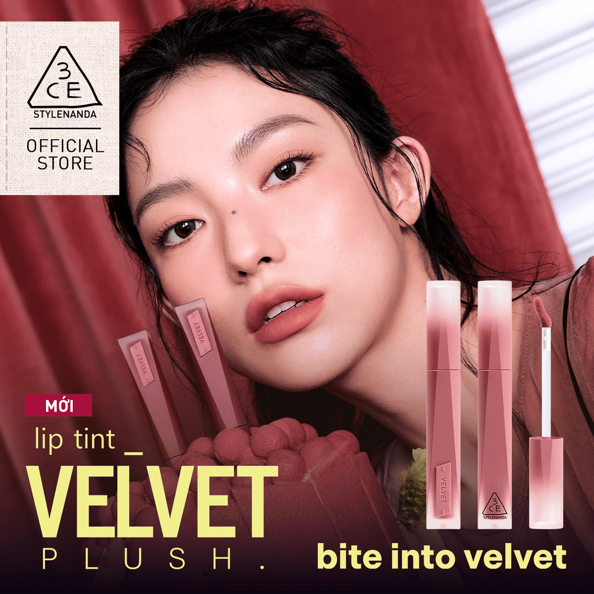 Son Kem 3CE Velvet Lip Tint Plush 4g Son Kem 3CE Velvet Lip Tint Plush 4g