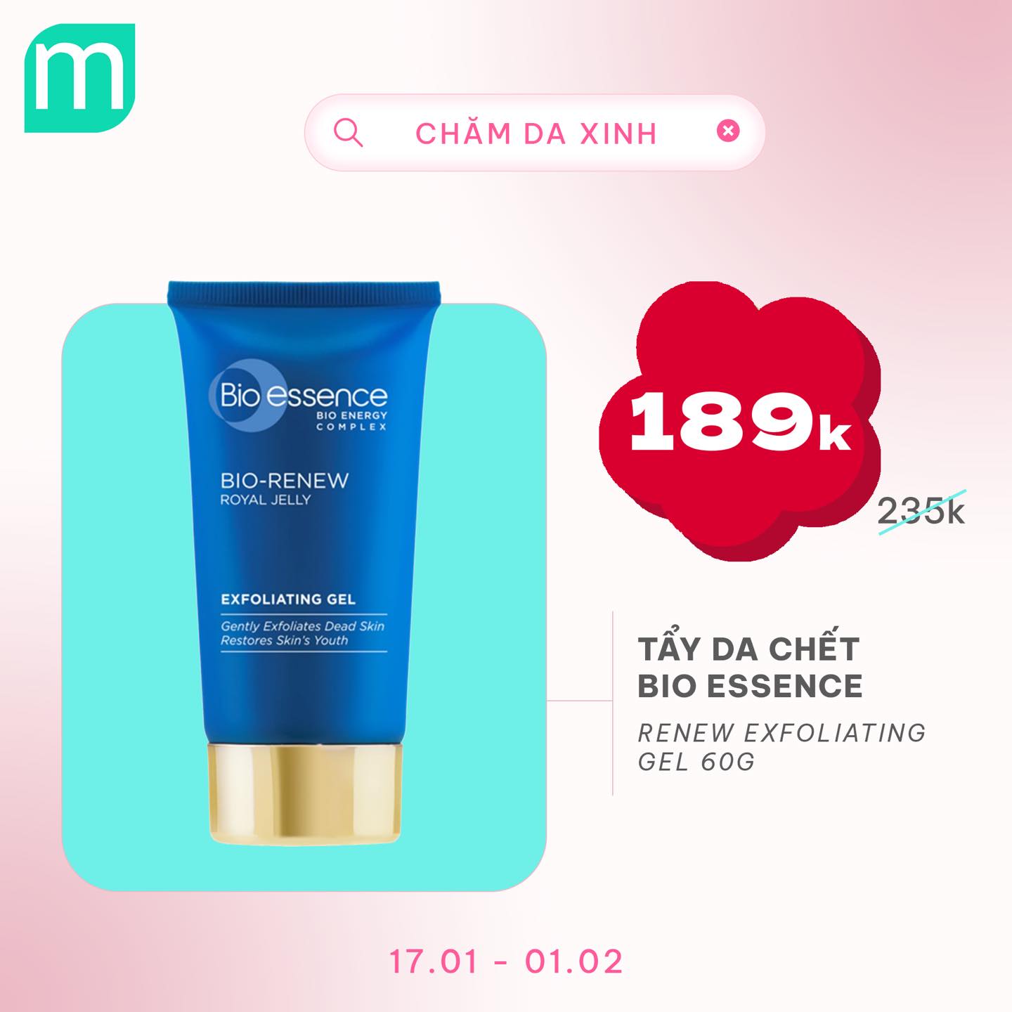 CHĂM DA XINH, LUNG LINH ĐÓN TẾT UP TO 68%