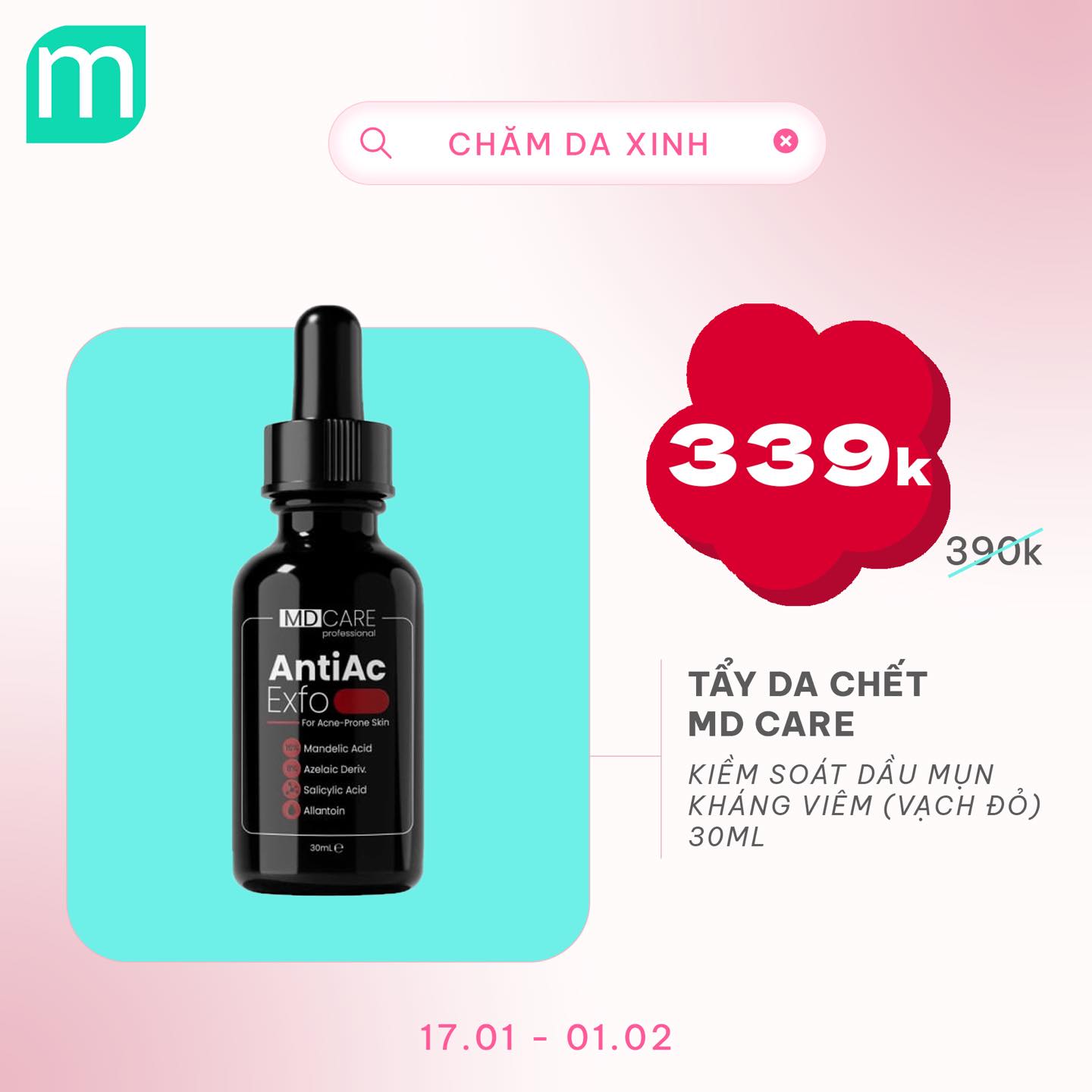 CHĂM DA XINH, LUNG LINH ĐÓN TẾT UP TO 68%