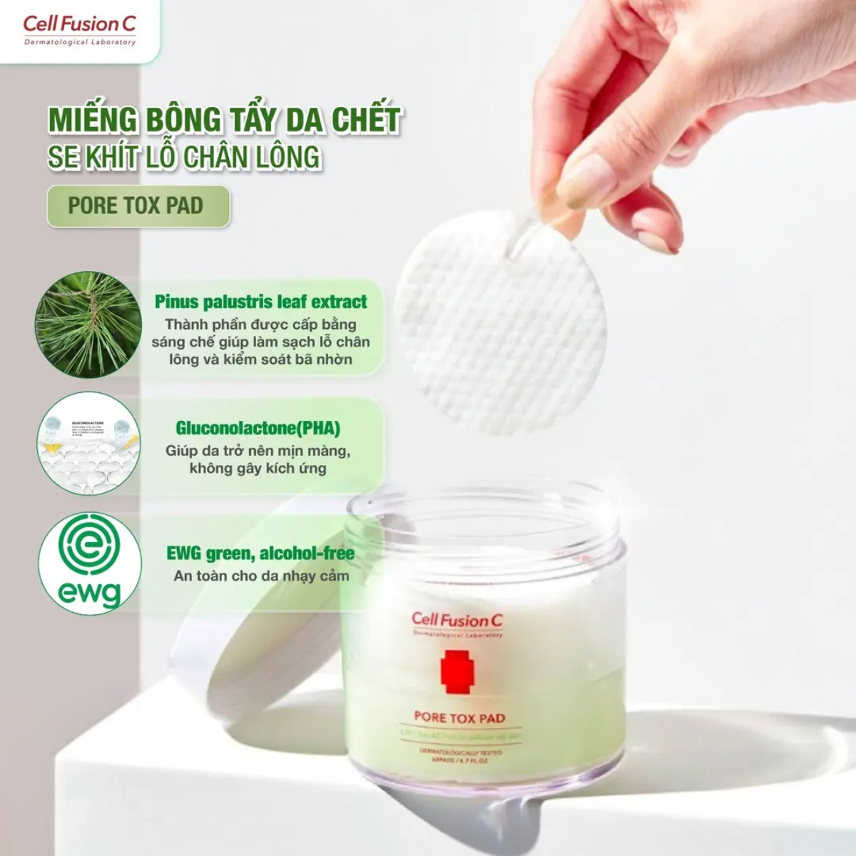 Toner Pad Cell Fusion C Pore Tox Pad 60 Miếng Toner Pad Cell Fusion C Pore Tox Pad 60 Miếng