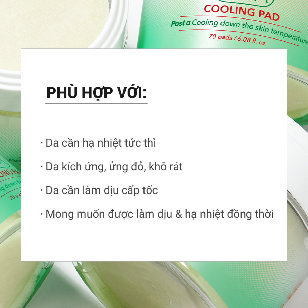 Toner Pad Cell Fusion C Rau Má Cica Cooling Pad 70 Miếng Toner Pad Cell Fusion C Rau Má Cica Cooling Pad 70 Miếng