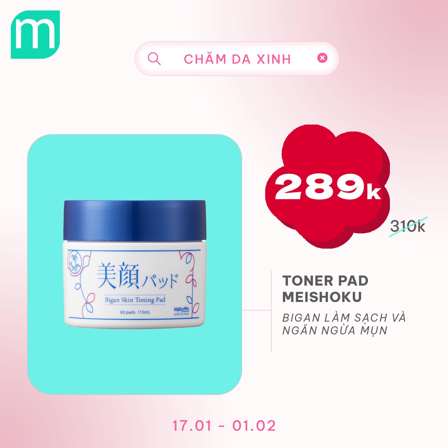 CHĂM DA XINH, LUNG LINH ĐÓN TẾT UP TO 68%