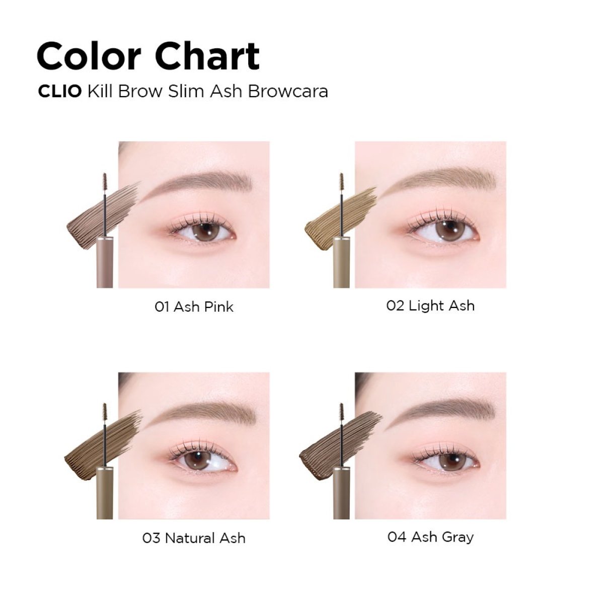 Mascara Lông Mày Clio Kill Brow Slim Ash Browcara 3g