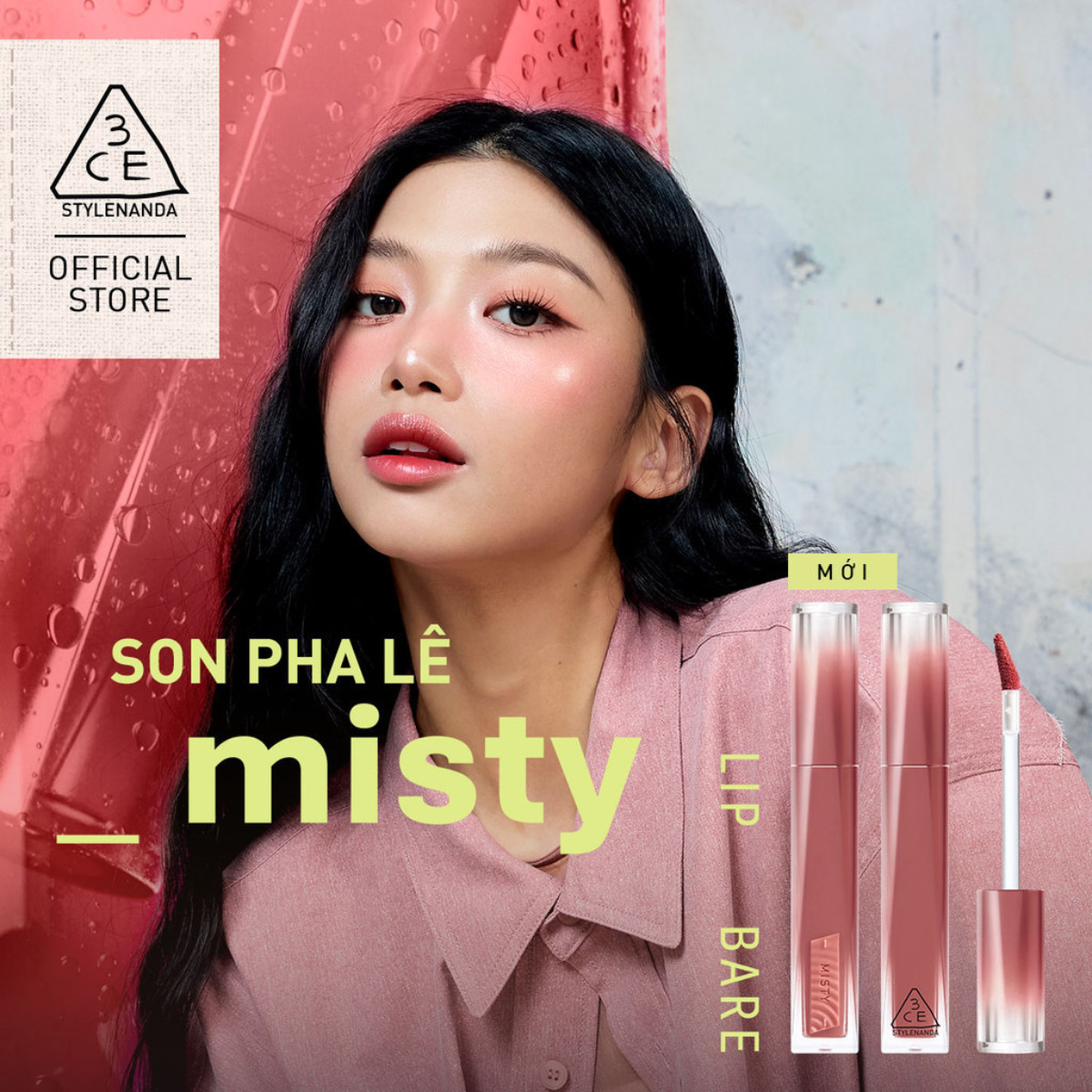 Son Kem Bóng 3CE Misty Lip Bare 4.6g