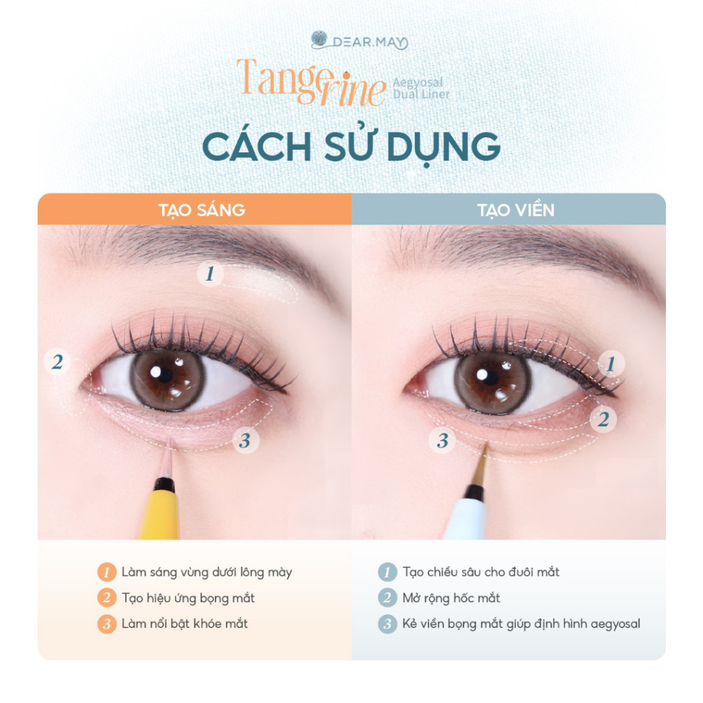 Bút Kẻ Bọng Mắt 2 Đầu Dearmay Tangerine Aegyosal Dual Liner 0.5g Bút Kẻ Bọng Mắt 2 Đầu Dearmay Tangerine Aegyosal Dual Liner 0.5g