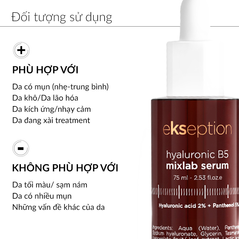 Serum Dưỡng Ẩm Phục Hồi Da Ekseption Hyaluronic B5 75ml Serum Dưỡng Ẩm Phục Hồi Da Ekseption Hyaluronic B5 75ml