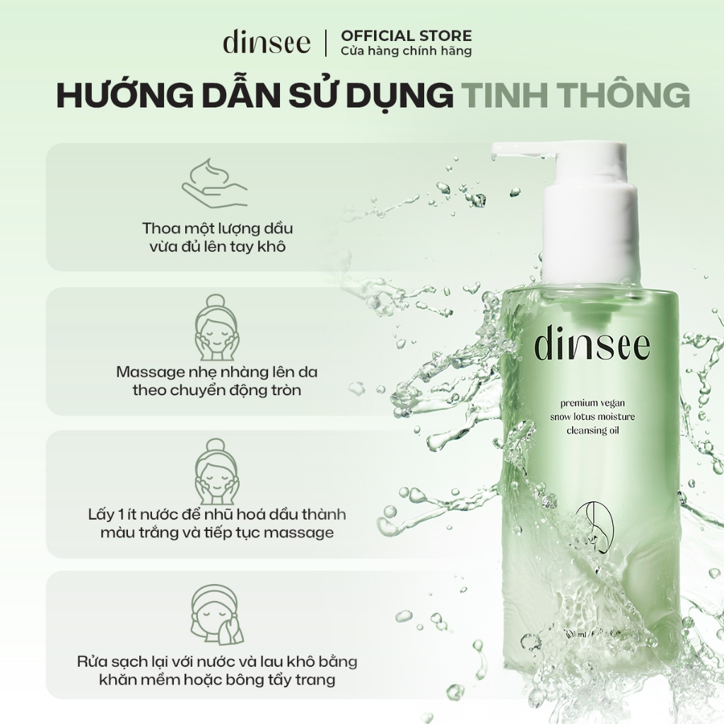 Dầu Tẩy Trang Dinsee Premium Vegan Snow Lotus Moisture Cleansing Oil 200ml Dầu Tẩy Trang Dinsee Premium Vegan Snow Lotus Moisture Cleansing Oil 200ml