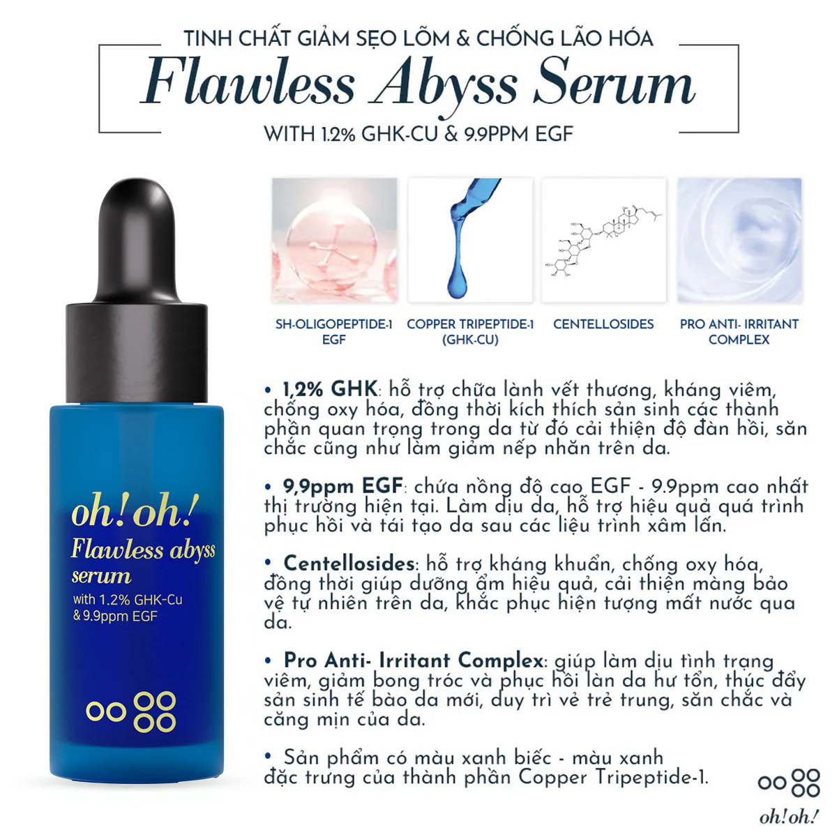 Tinh Chất Phục Hồi Chuyên Sâu Oh! Oh! Flawless Abyss Serum 15g Tinh Chất Phục Hồi Chuyên Sâu Oh! Oh! Flawless Abyss Serum 15g - Ảnh 4