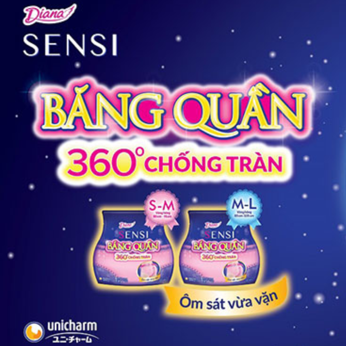 Băng Vệ Sinh Diana Dạng Quần Sensi Size ML 360 chống tràn 2 chiếc Băng Vệ Sinh Diana Dạng Quần Sensi Size ML 360 chống tràn 2 chiếc