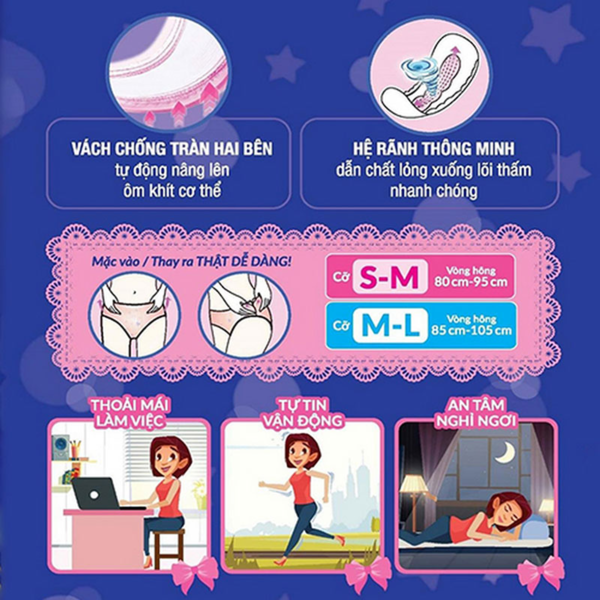 Băng Vệ Sinh Diana Dạng Quần Sensi Size ML 360 chống tràn 2 chiếc Băng Vệ Sinh Diana Dạng Quần Sensi Size ML 360 chống tràn 2 chiếc - Ảnh 5