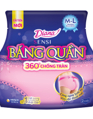 Băng Vệ Sinh Diana Dạng Quần Sensi Size ML 360 chống tràn 2 chiếc