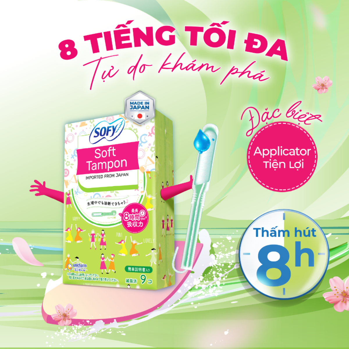 Băng Vệ Sinh Tampon Sofy Dạng Ống 9 Chiếc Băng Vệ Sinh Tampon Sofy Dạng Ống 9 Chiếc