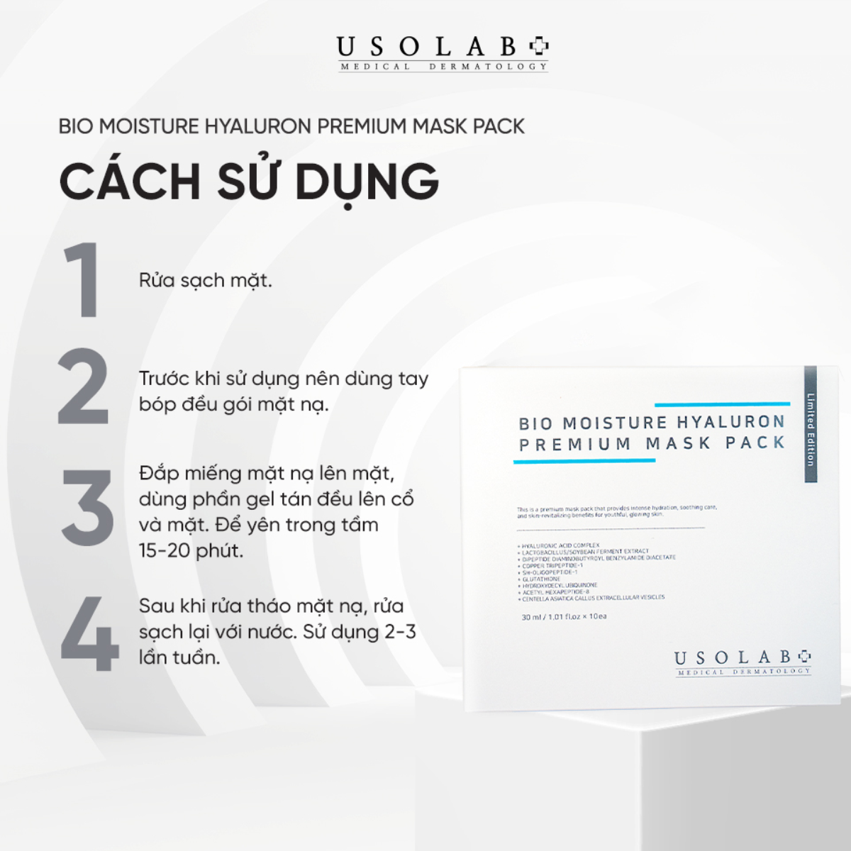 Mặt Nạ miếng Usolab Bio Moisture Hyaluron Premium Mask Mặt Nạ miếng Usolab Bio Moisture Hyaluron Premium Mask