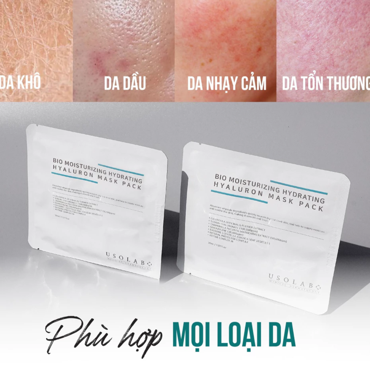 Mặt Nạ miếng Usolab Bio Moisture Hyaluron Premium Mask Mặt Nạ miếng Usolab Bio Moisture Hyaluron Premium Mask - Ảnh 3