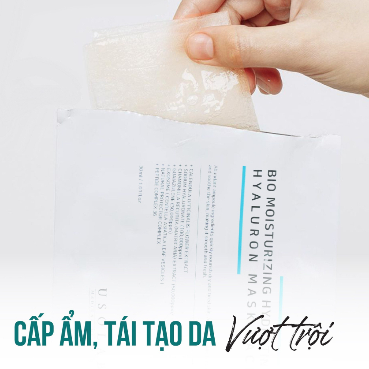 Mặt Nạ miếng Usolab Bio Moisture Hyaluron Premium Mask Mặt Nạ miếng Usolab Bio Moisture Hyaluron Premium Mask - Ảnh 6