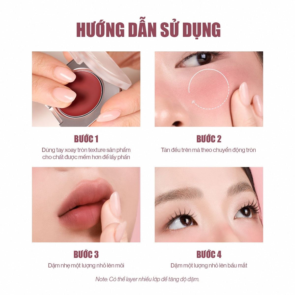 Phấn Má Kem Đa Năng 3IN1 Glamrr Q Mellow Touch Lip & Cheek Pot 1.8g Phấn Má Kem Đa Năng 3IN1 Glamrr Q Mellow Touch Lip & Cheek Pot 1.8g
