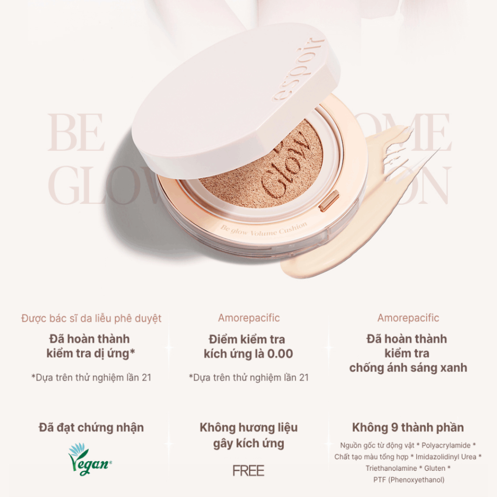 Phấn Nước Espoir Be Glow Volume Cushion SPF42 PA+++ 13g Phấn Nước Espoir Be Glow Volume Cushion SPF42 PA+++ 13g