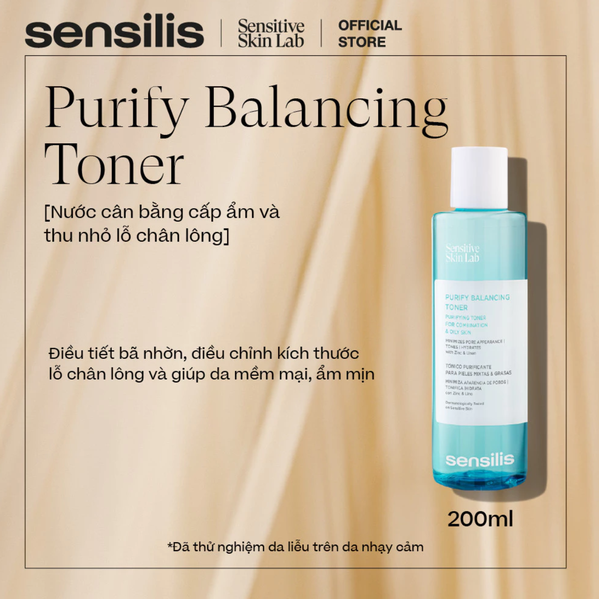 Nước Hoa Hồng Sensilis Purify Balancing Toner 200ml Nước Hoa Hồng Sensilis Purify Balancing Toner 200ml