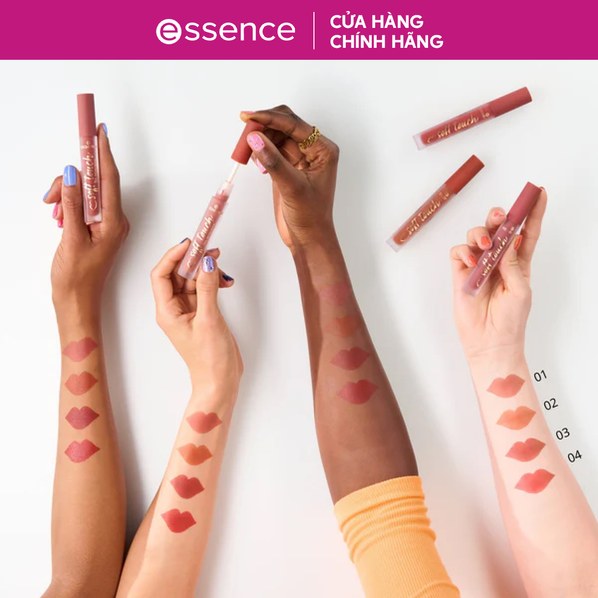 Son Kem Lì Mịn Thuần Chay Essence Soft Touch Lip Mousse 4g Son Kem Lì Mịn Thuần Chay Essence Soft Touch Lip Mousse 4g