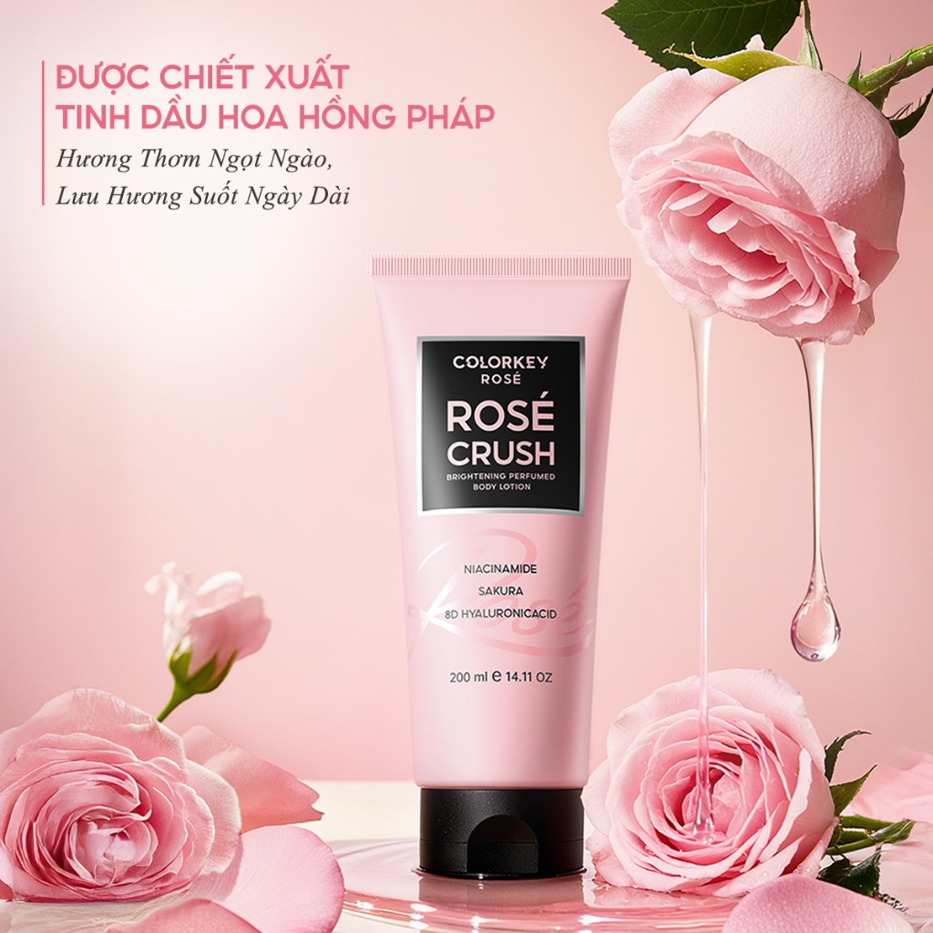 Sữa Dưỡng Thể Colorkey Rose Crush Perfumed Brightening 200g Sữa Dưỡng Thể Colorkey Rose Crush Perfumed Brightening 200g